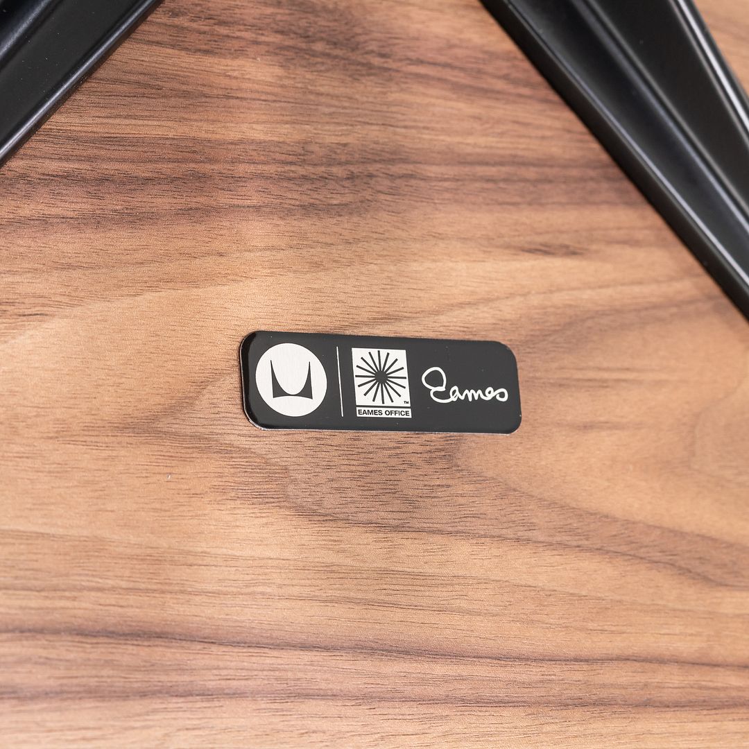 SOLD 2025 Herman Miller Eames Lounge Chair and Ottoman in Black Leather and Walnut