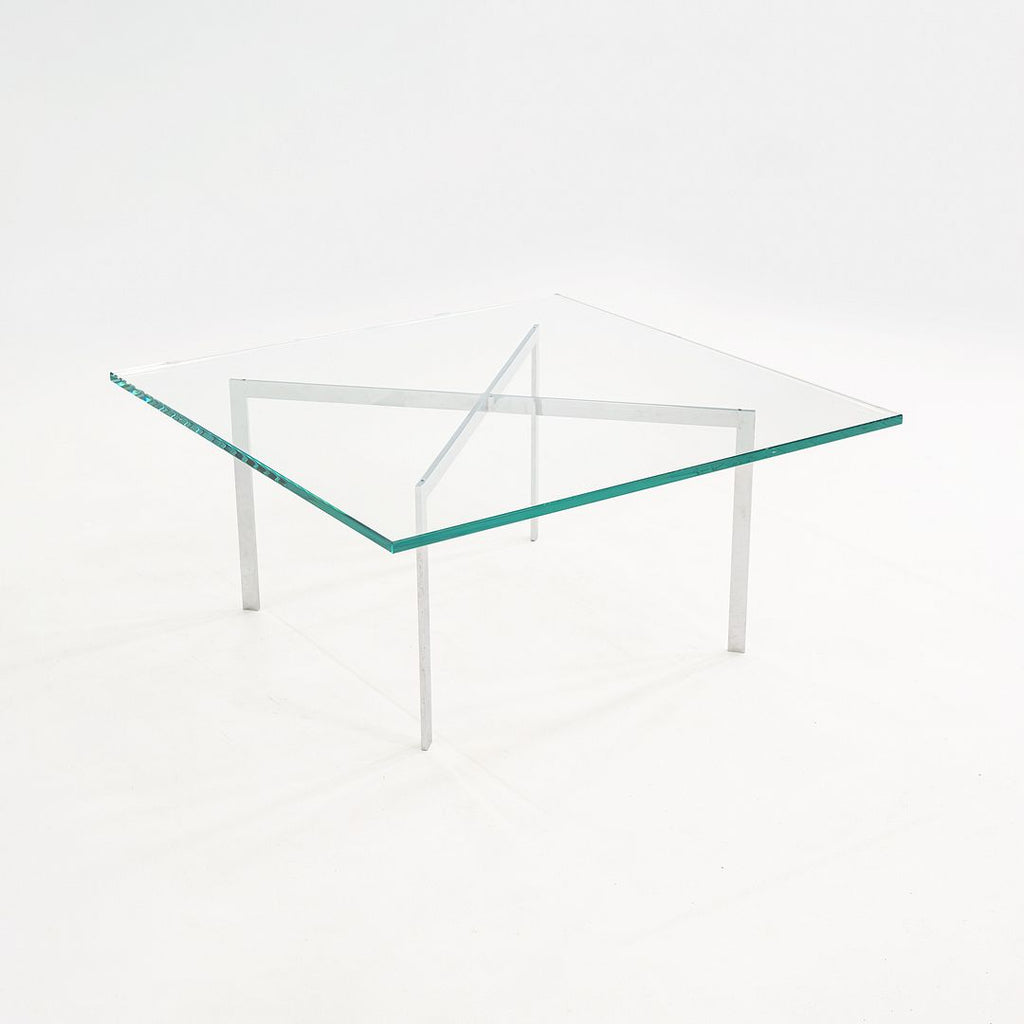 2000s Mies van der Rohe for Knoll Barcelona Coffee Table Chromed Steel and Glass