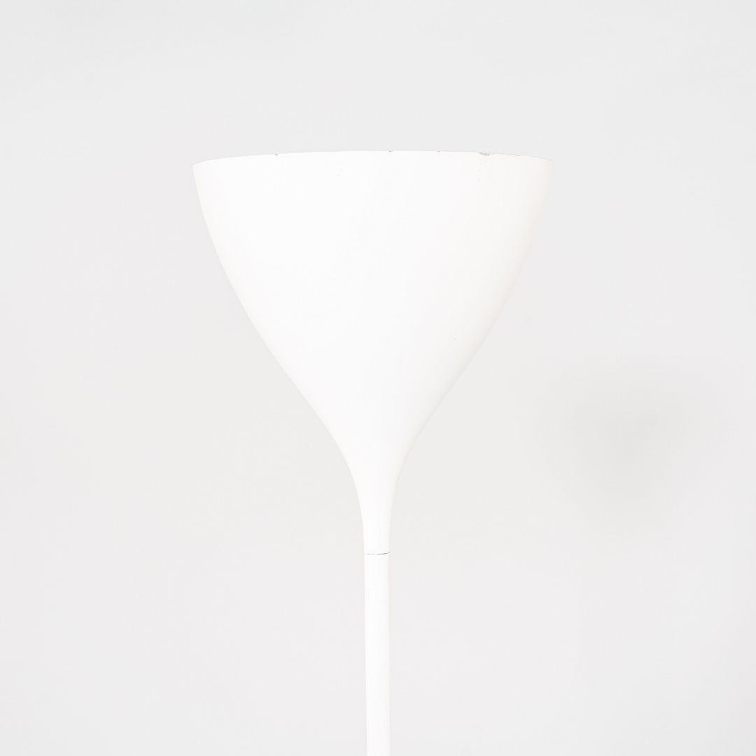 1960s Max Bill Torchiere Floor Lamp in White for B.A.G. Turgi of Switzerland