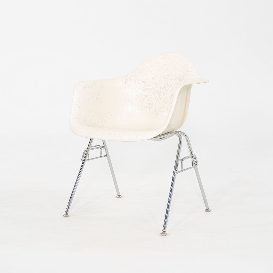 1960s Herman Miller Eames Fiberglass Arm Shell (no base) in Parchment Fiberglass 45x Available