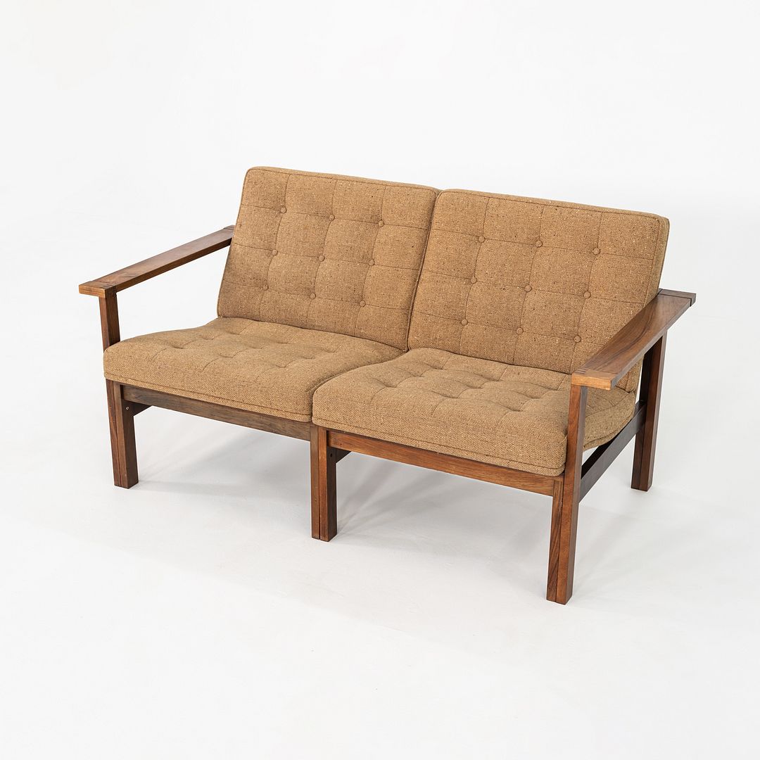 1960s Moduline Rosewood Loveseat / Sofa by Ole Gjerlov-Knudsen and Torben Lind