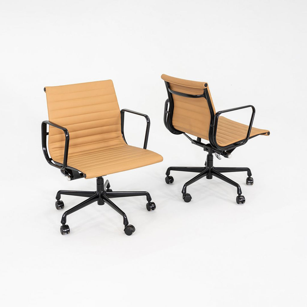 2022 Herman Miller Eames Aluminum Group Management Desk Chair in Tan, 2x Avail