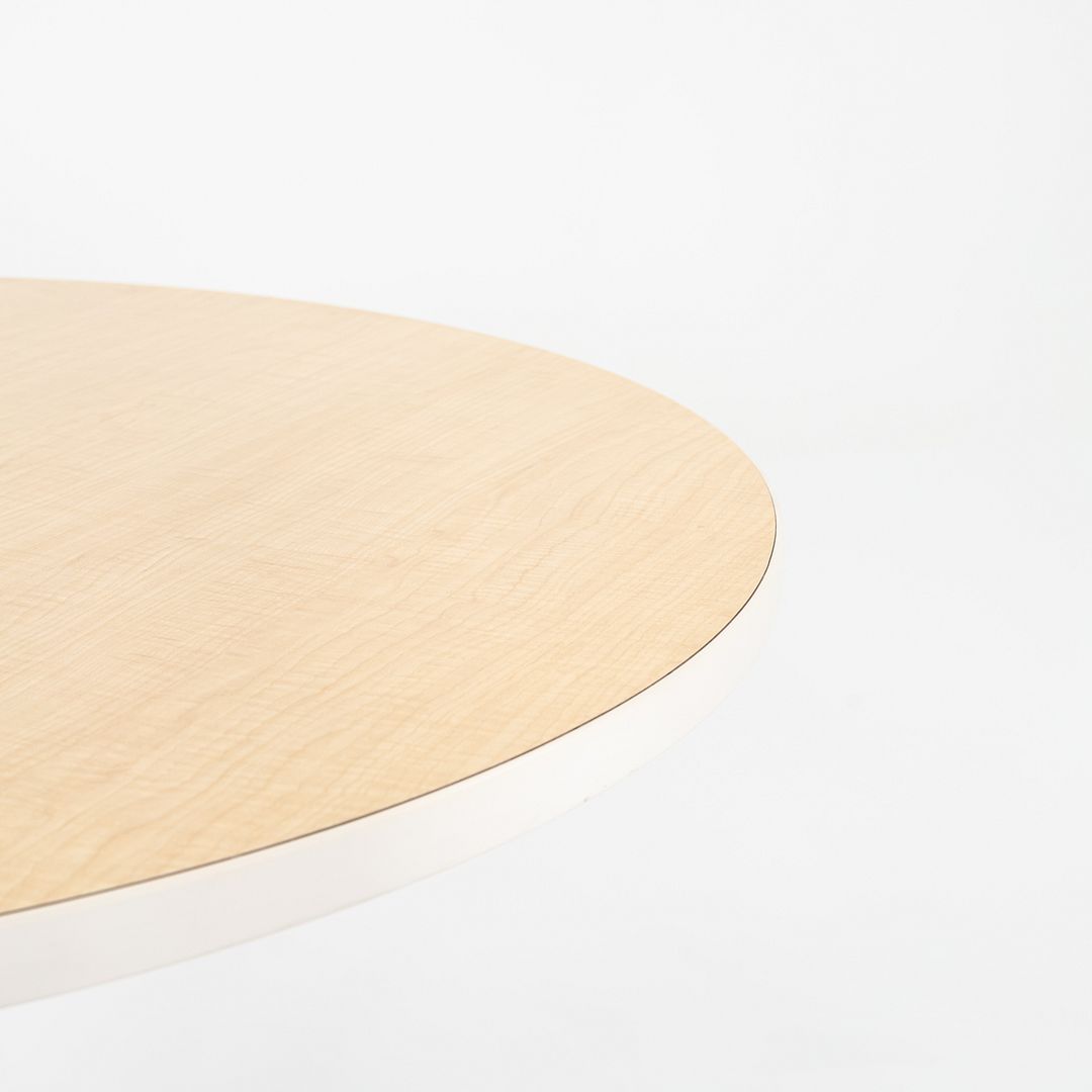 2000s Herman Miller Eames Occasional Table with Wood Laminate Top 42 inch Top