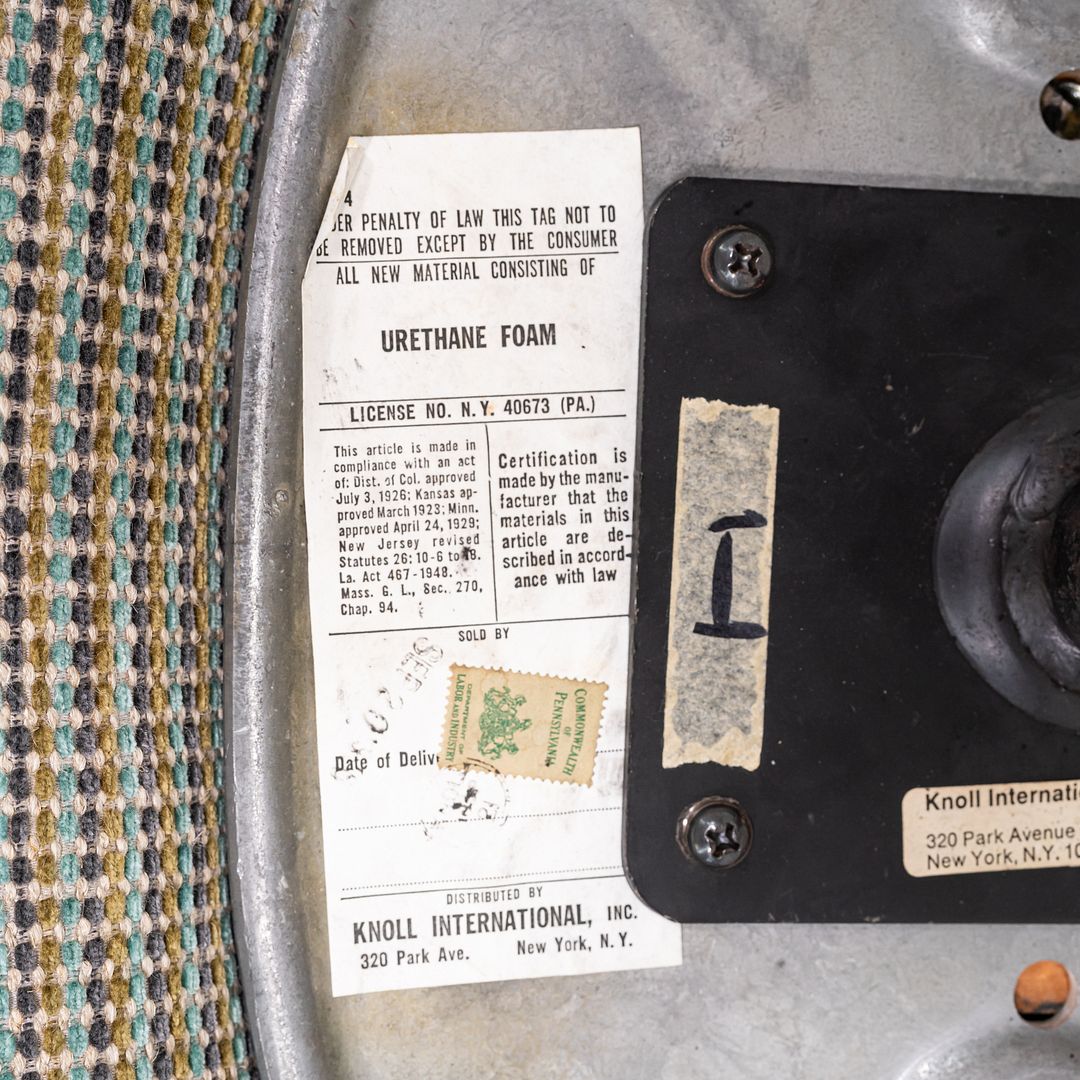 1976 Morrison Hannah for Knoll Occassional Armchair w/ Upholstered Seat 4x Avail