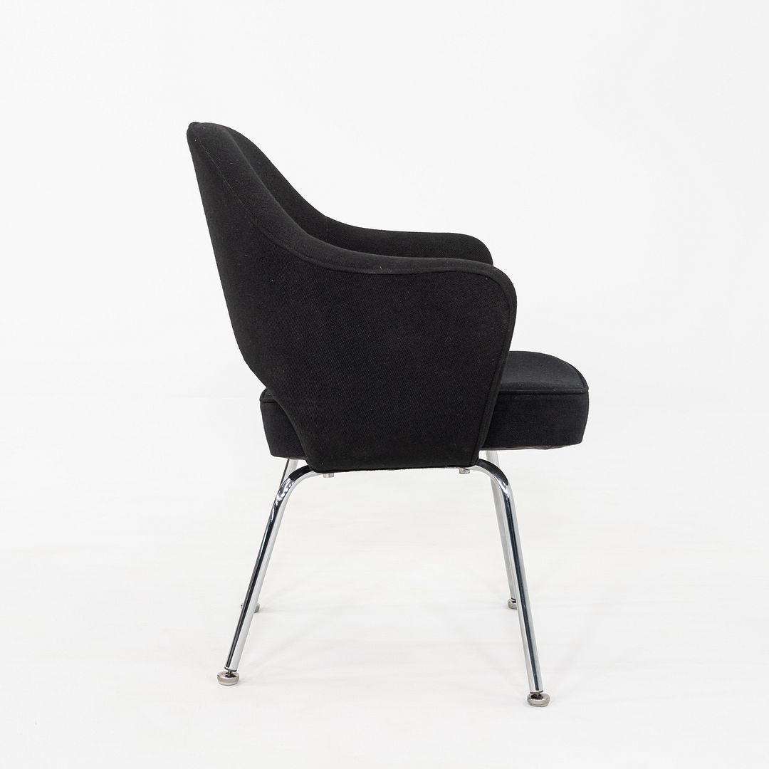 1960s Eero Saarinen for Knoll Dining Arm Chair in Grey Hopsack 8x Available