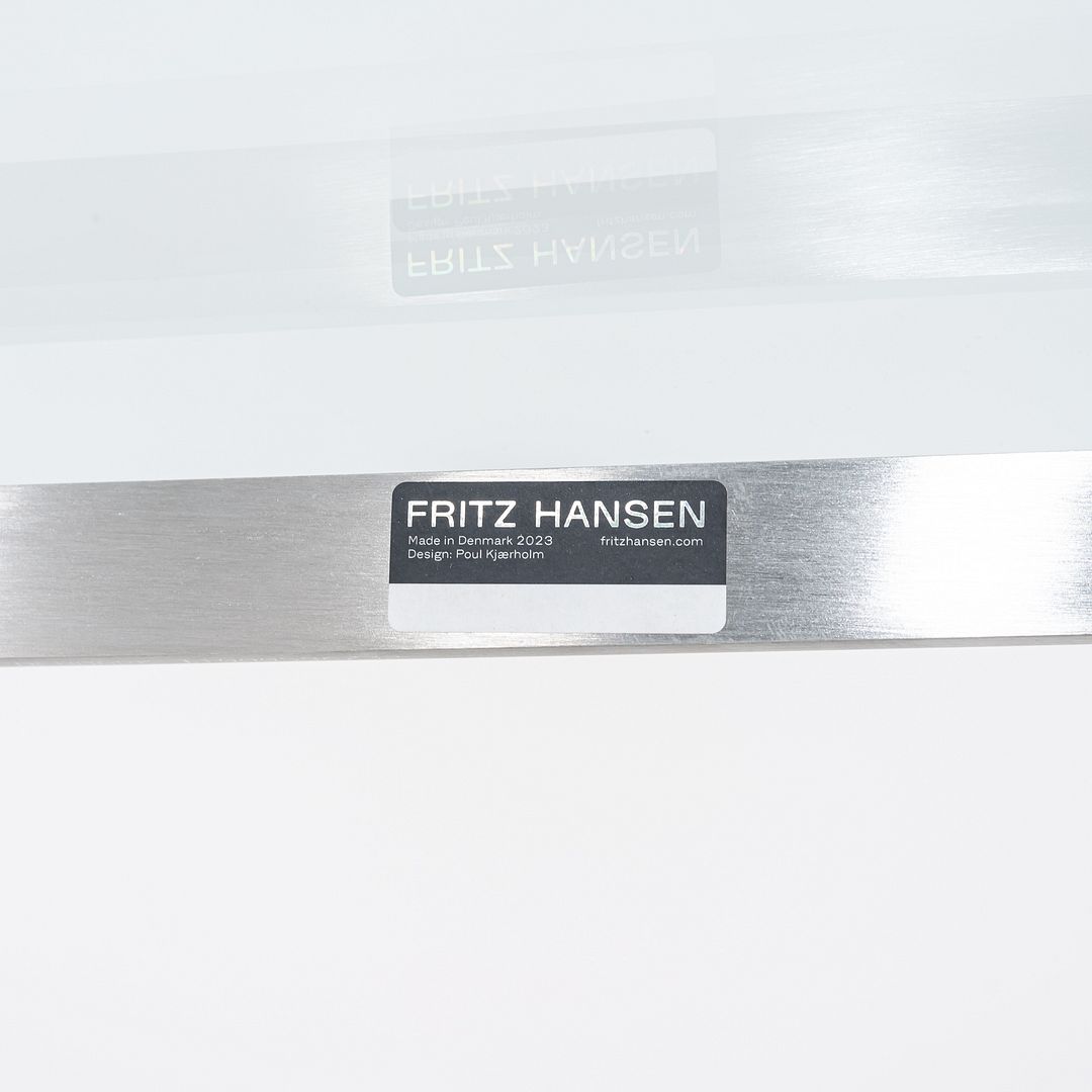 2023 Poul Kjaerholm for Fritz Hansen PK61A Glass & Stainless Coffee Table