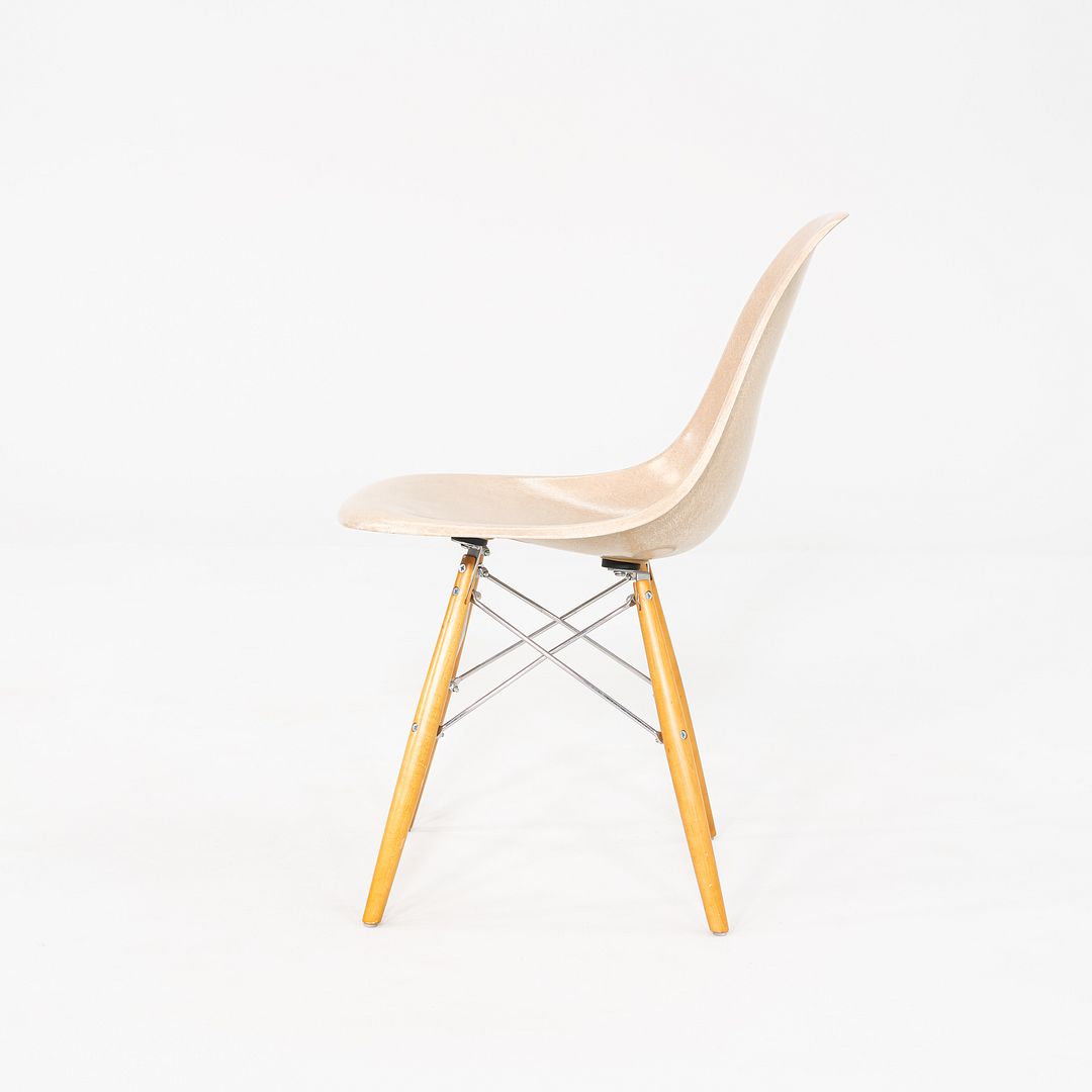 2016 Eames Modernica Beige Fiberglass Dining Chair w/ Eiffel Bases 3x Available