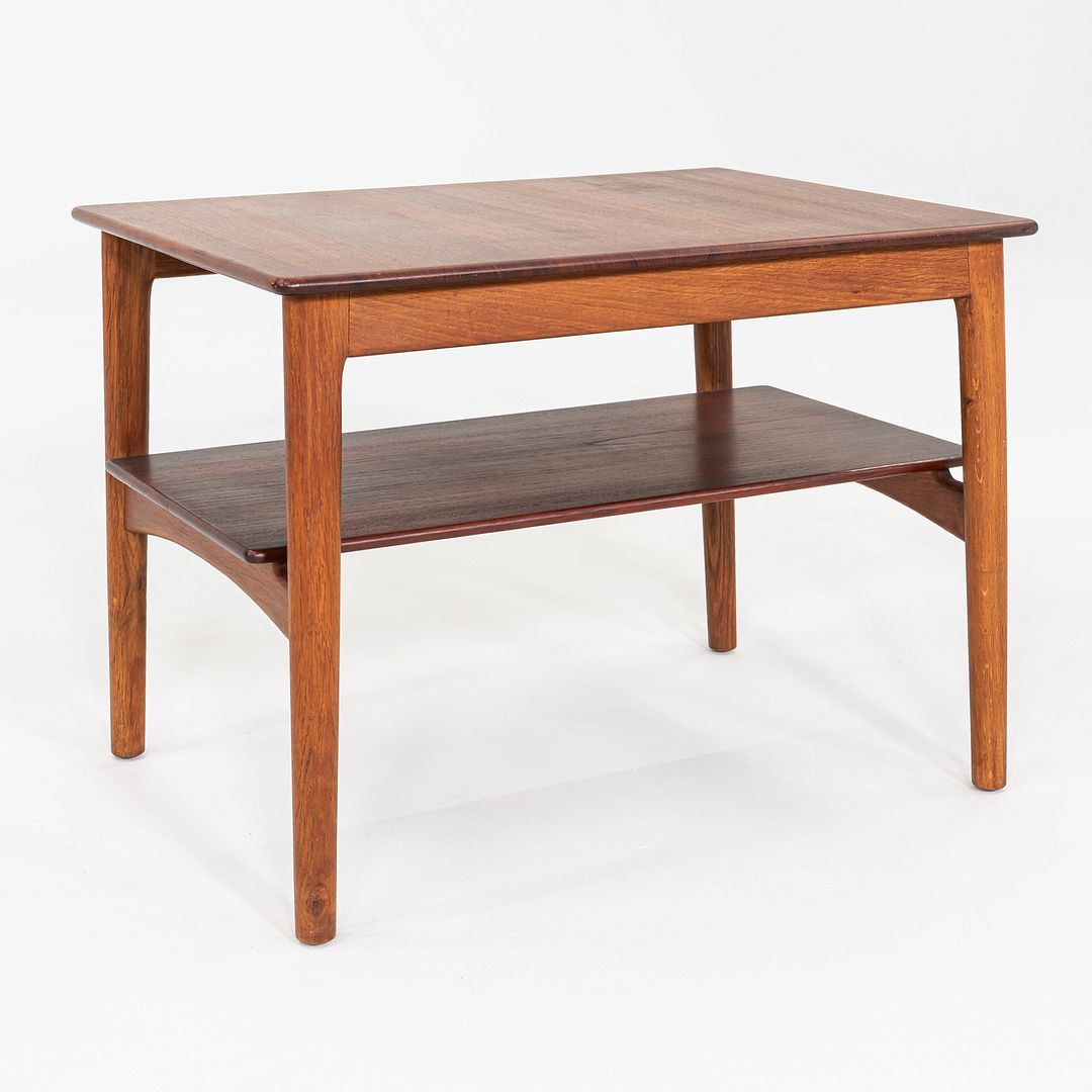 SOLD C. 1959 Hans Wegner for Johannes Hansen Teak & Oak End/Side Table 21 x 29 Inches