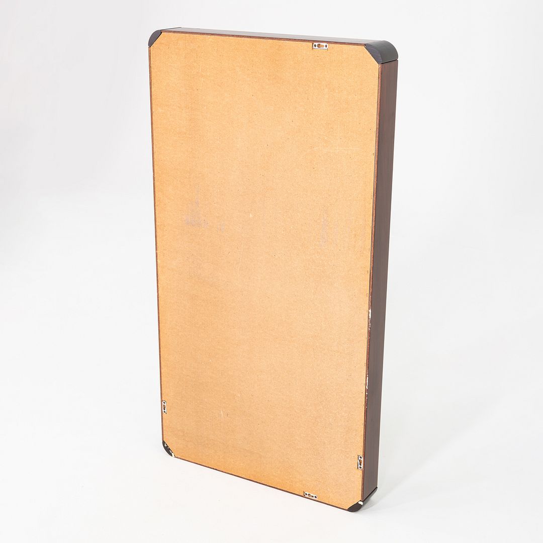 SOLD 1970s Danish Modern Rosewood Mirror with Rounded Edges 27.5 x 51 x 4 inches