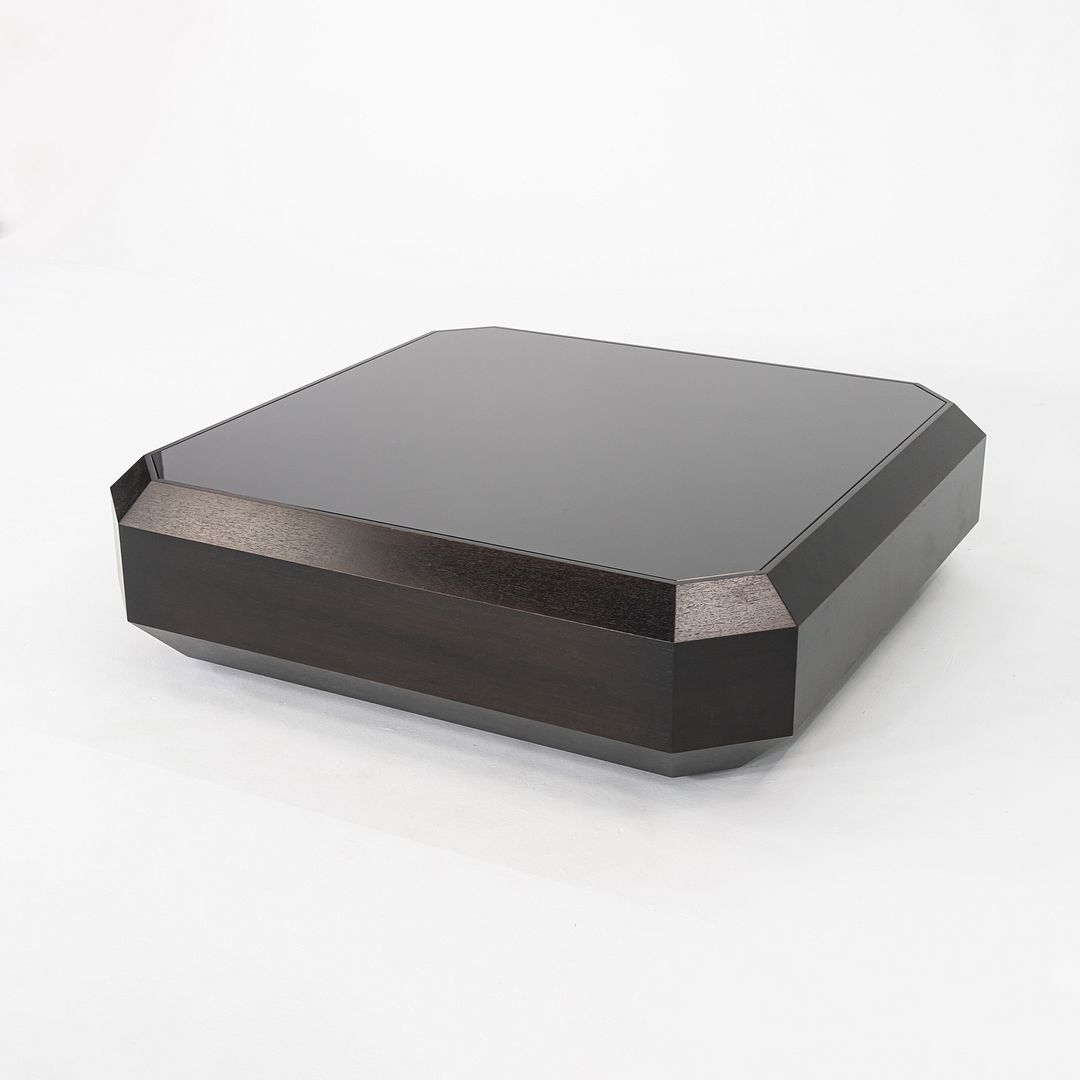 2013 Brad Ascalon for Holly Hunt Ten Carat Coffee Table in Walnut with Glass Top