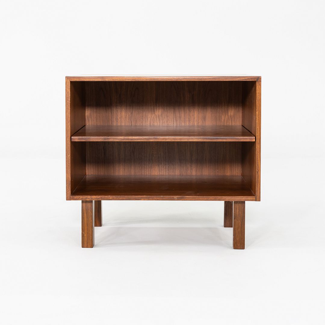 1970s Jens Risom Designs Walnut 29 Inch Cabinet / Mid-Century Modern Book Shelf