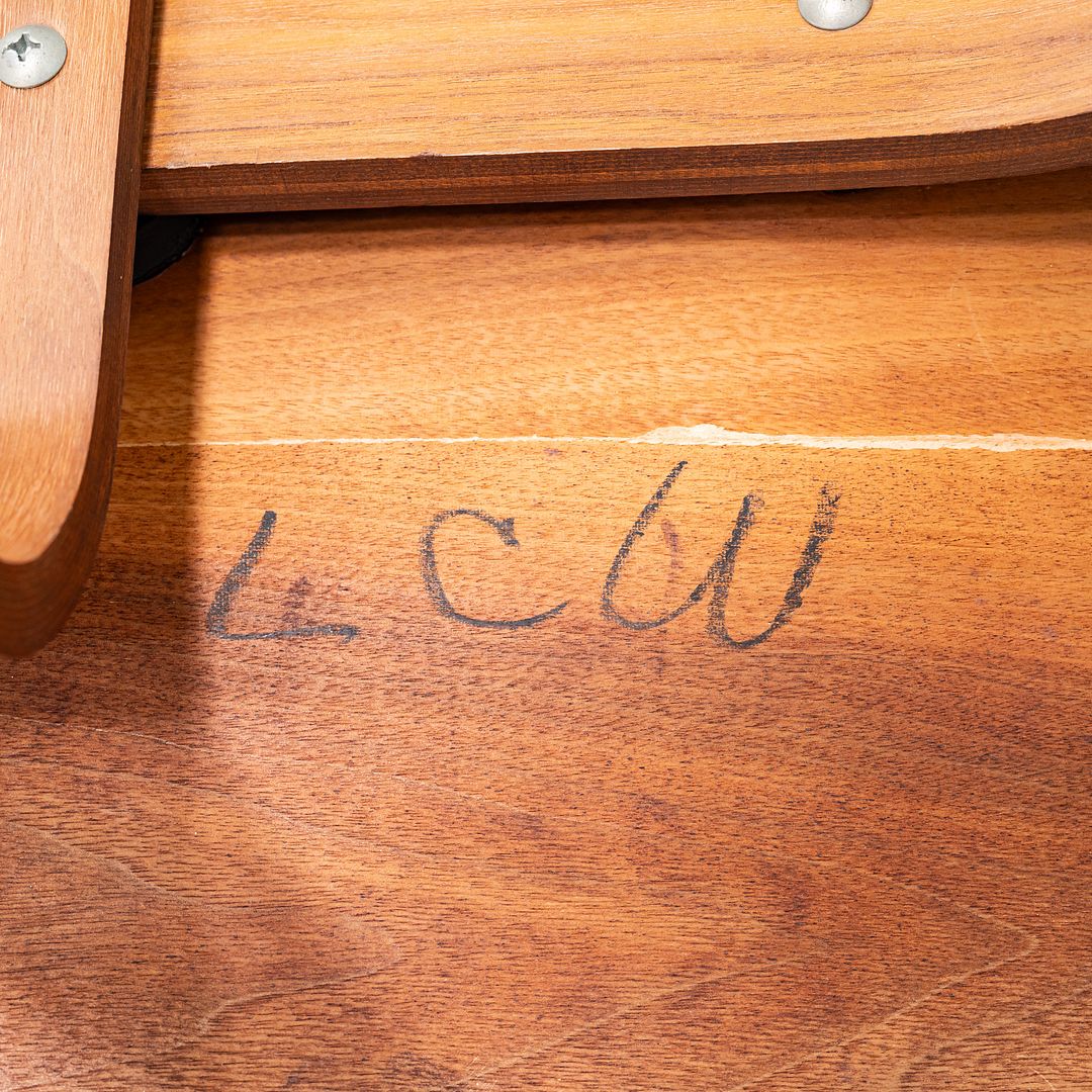 1950s Pair of Herman Miller Eames LCW Lounge Chairs in Calico Ash