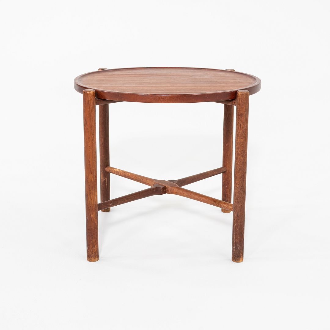 1960 PP35 Hans Wegner for Andreas Tuck Tray Top Occassional Table in Teak & Oak