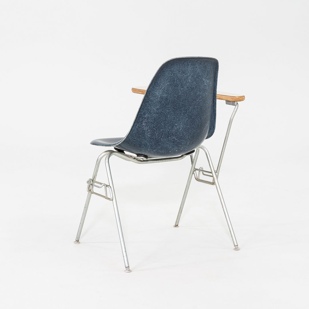 1970s Herman Miller Eames Molded Fiberglass Side Chair Navy Blue 24x Available