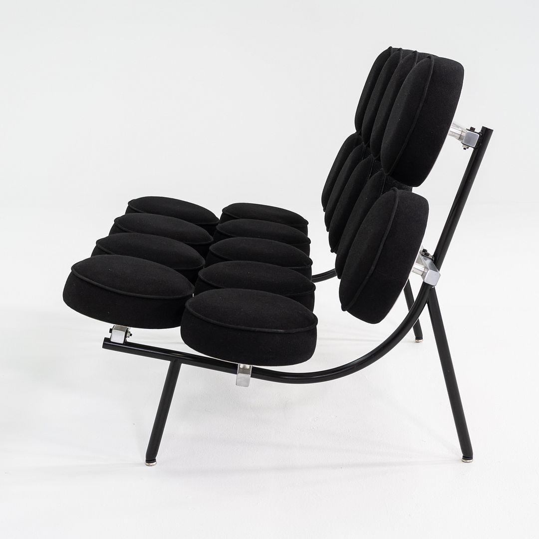 2001 George Nelson for Herman Miller Marshmallow Sofa in Black Upholstery Fabric