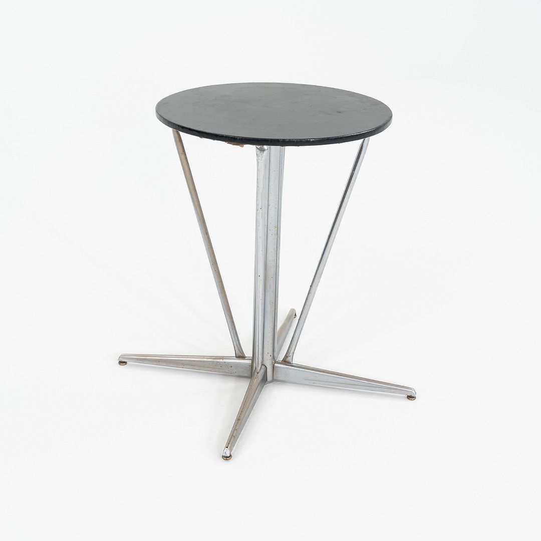 1960s Chromed Steel Hightop Dining Cafe Table after Chromcraft JB VAN Sciver