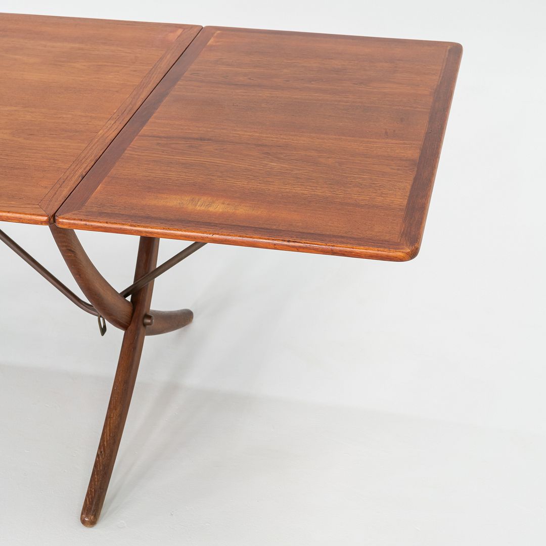 1960s Hans Wegner for Andreas Tuck AT-304 Teak Dining Table w/ Drop-Leaf Ext