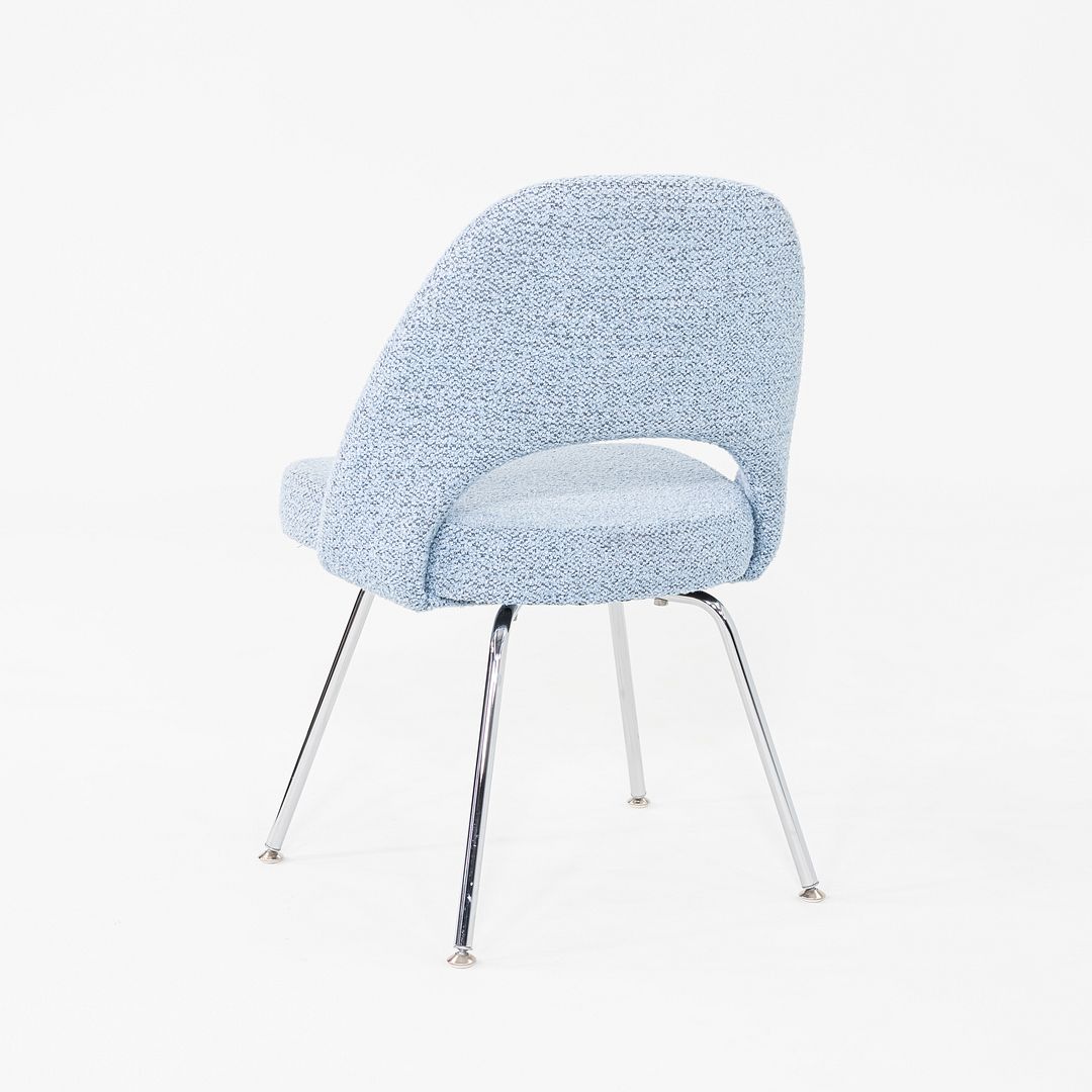 2021 Eero Saarinen for Knoll Executive Side / Dining Chair with Blue Upholstery