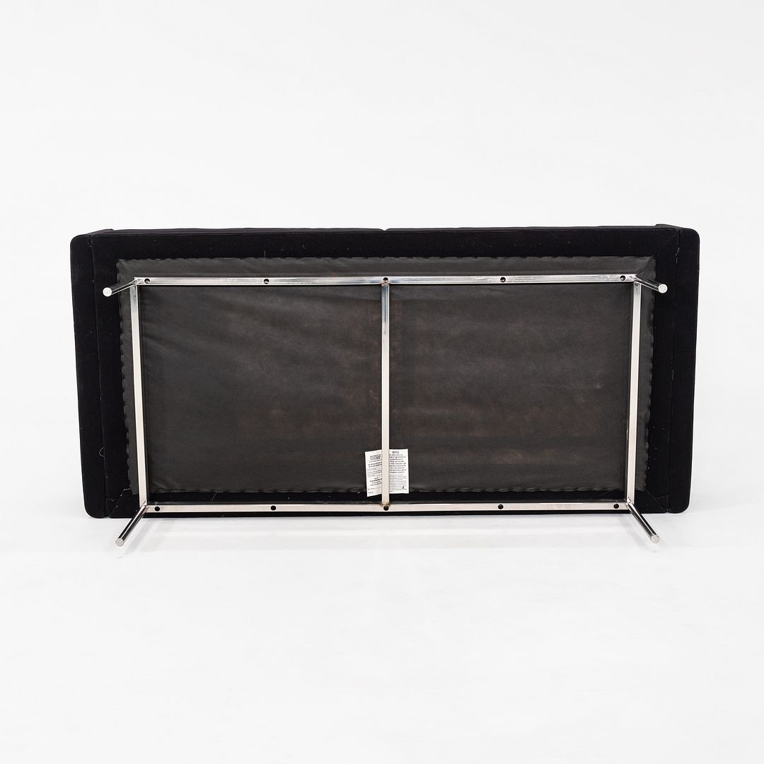 2016 BassamFellows for Geiger Tuxedo Component Lounge Settee Sofa Black Fabric