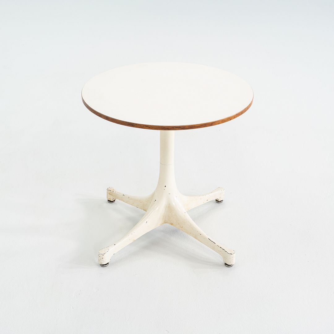 SOLD C. 1958 Pair of George Nelson Pedestal Side Tables for Herman Miller w/ Laminate