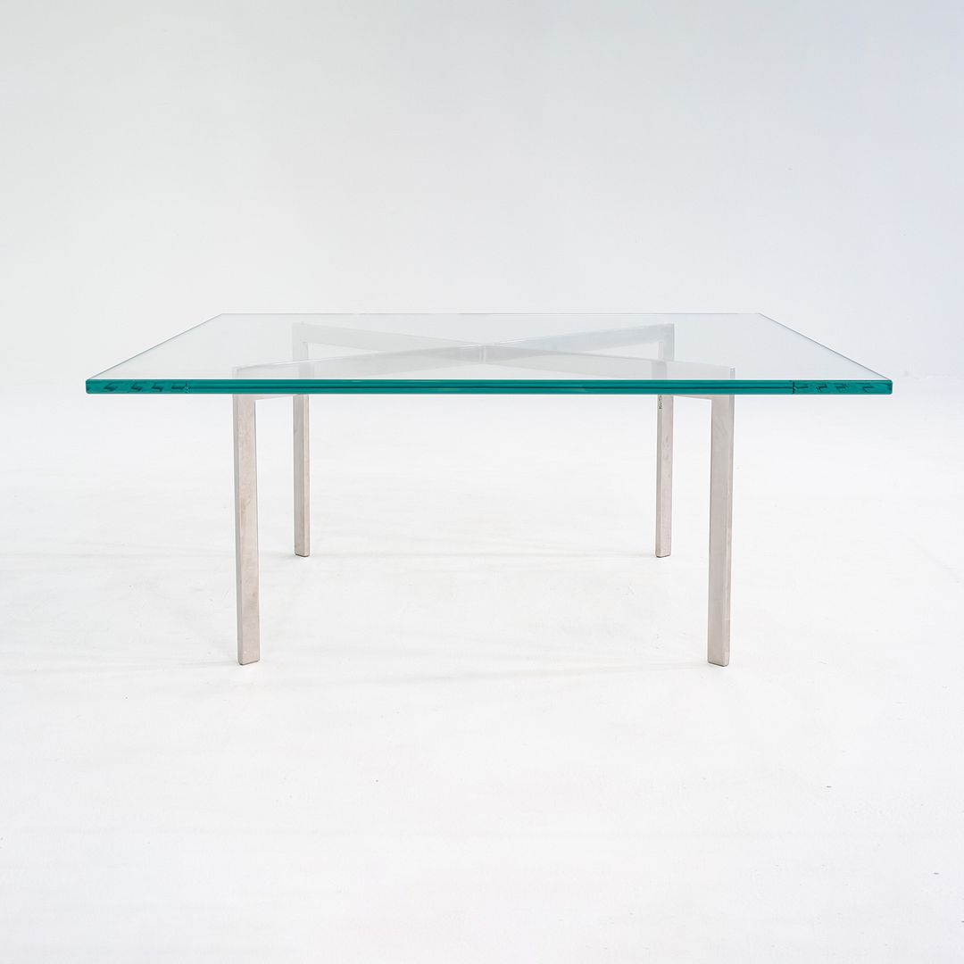 2000s Mies van der Rohe for Knoll Barcelona Coffee Table Stainless Steel & Glass