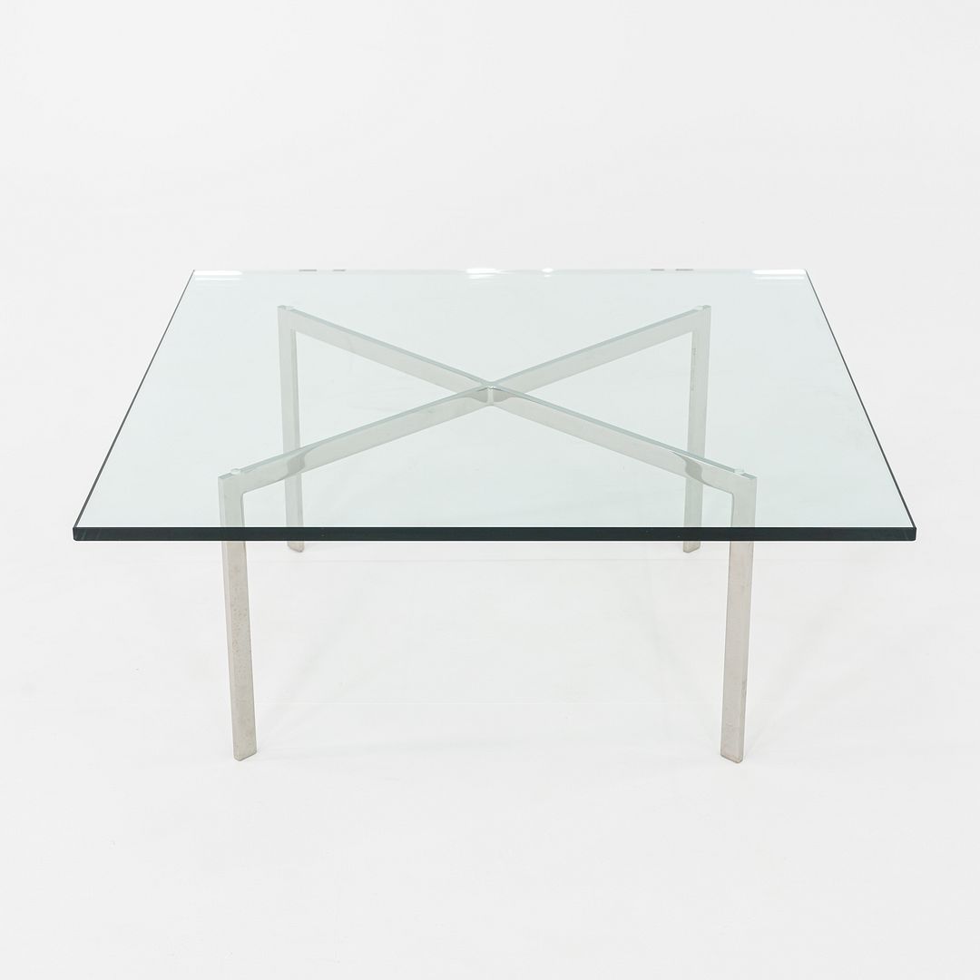 2000s Mies van der Rohe for Knoll Barcelona Glass Coffee Table 40 inch 2x Avail