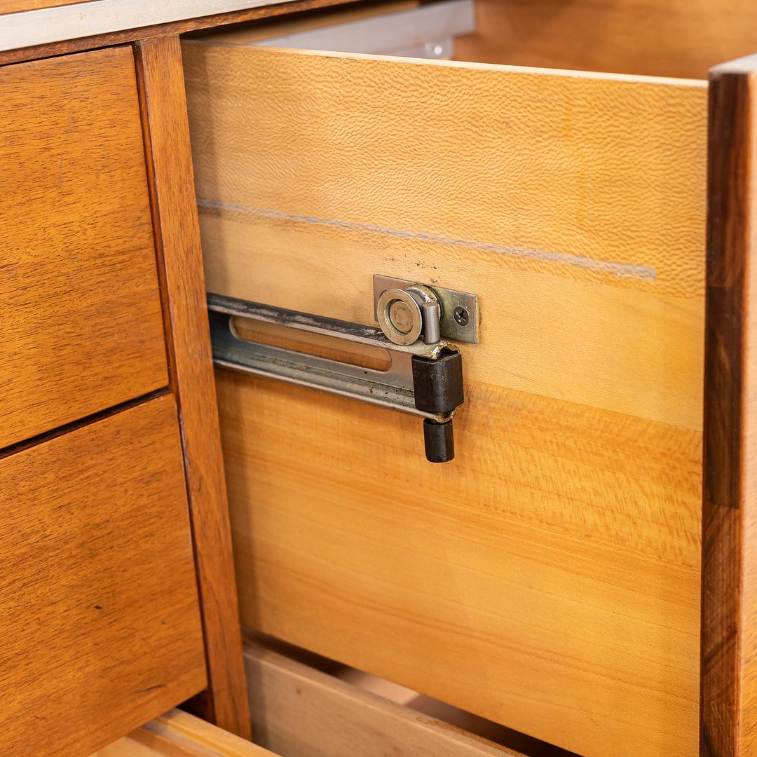 1950s George Nelson for Herman Miller Walnut and Steel Credenza 80x18 inches