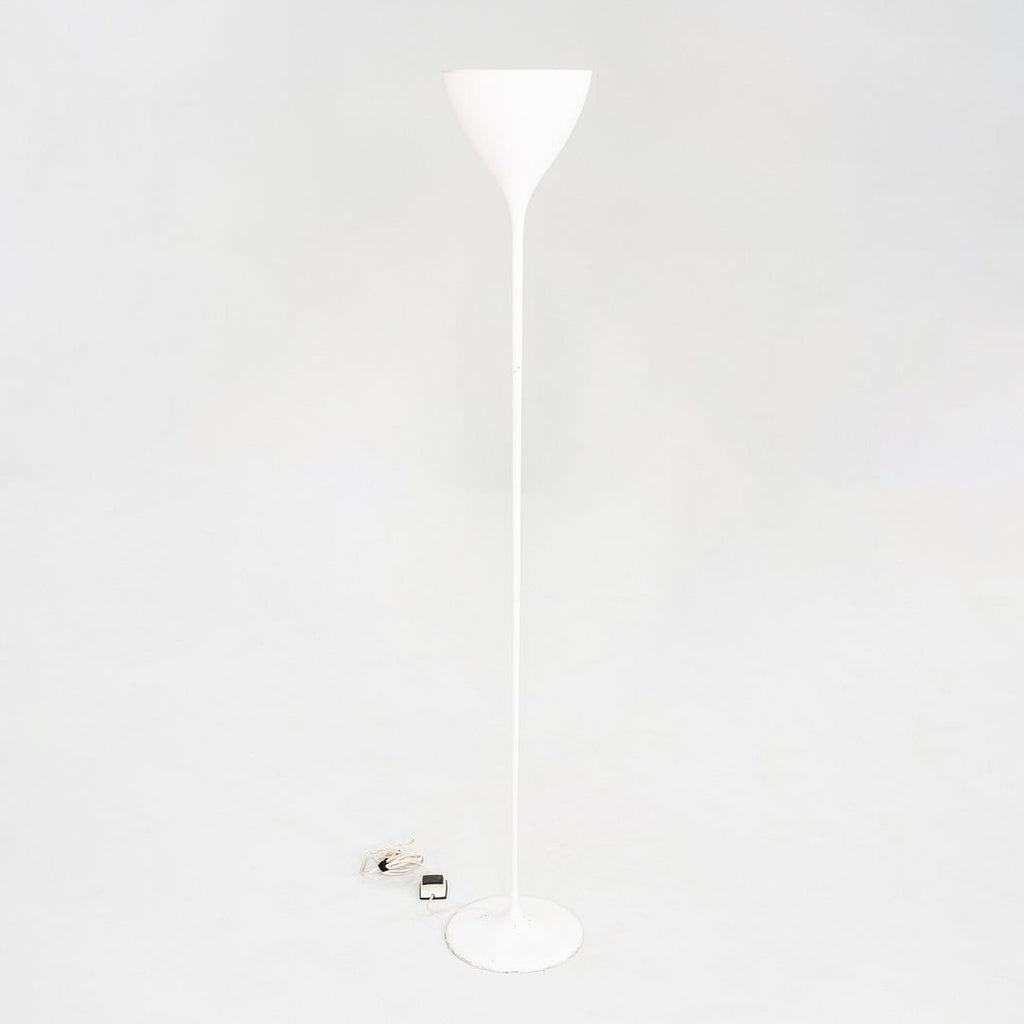 1960s Max Bill Torchiere Floor Lamp in White for B.A.G. Turgi of Switzerland