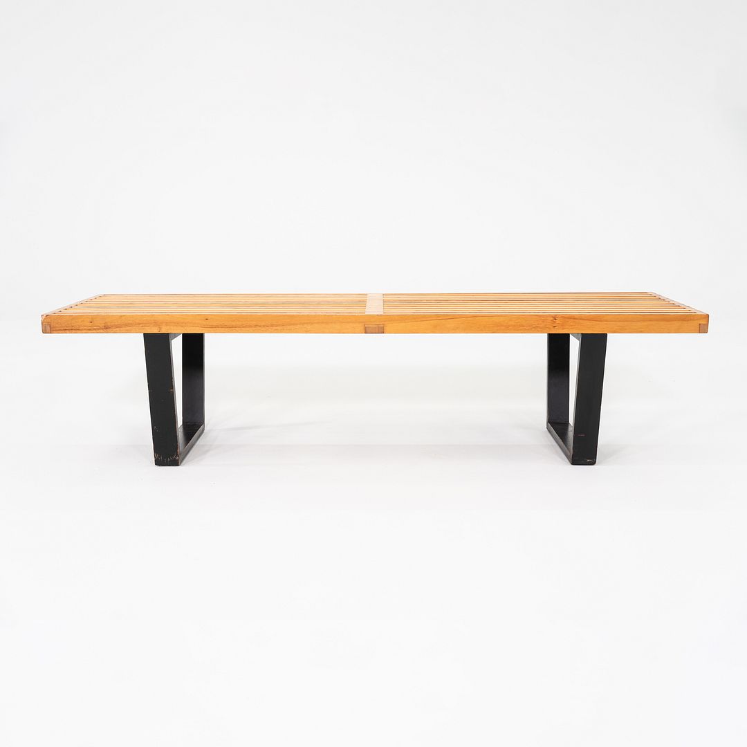 1950s George Nelson for Herman Miller Slatted Bench in Maple 56" Model 4992