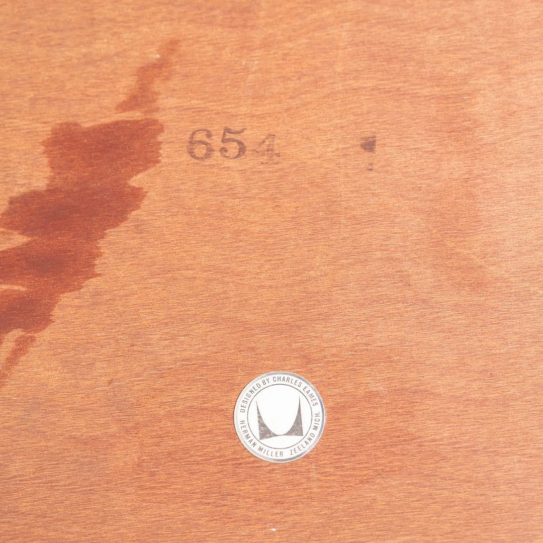 C. 1956 Herman Miller Eames Coffee Table with White Laminate Top and 670 Base