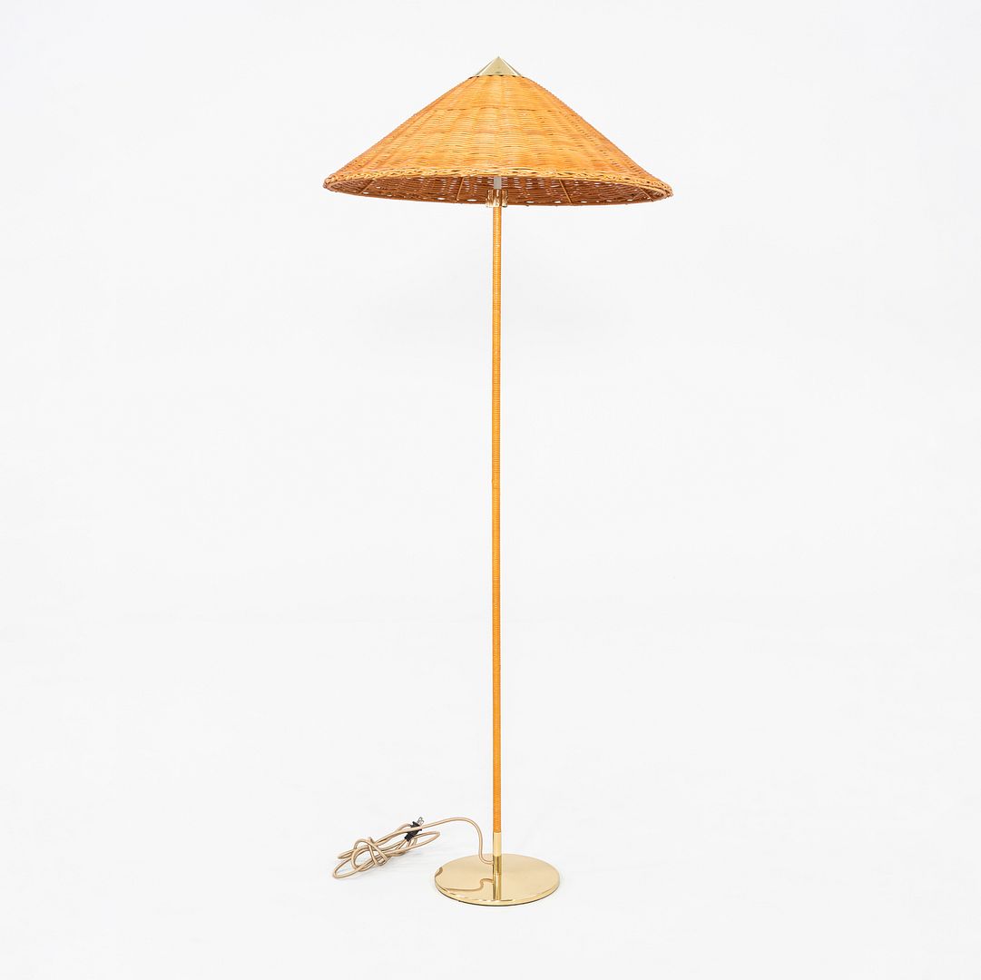 2024 Paavo Tynell for GUBI 9602 Floor Lamp "Chinese Hat" Wicker Shade 3x Avail