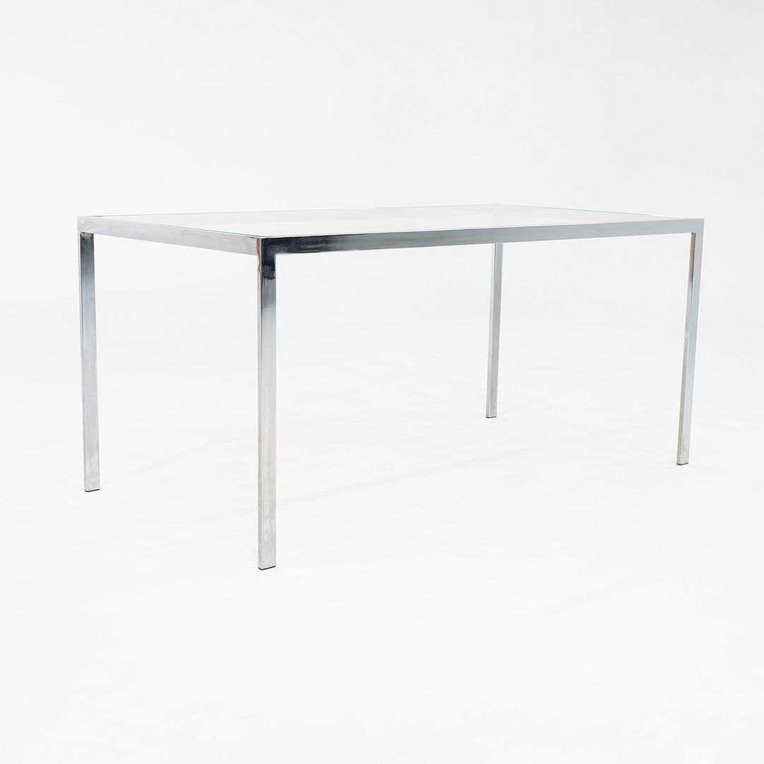 1970s Steel and Glass Dining Table Attributed to Jacob Epstein for Cumberland
