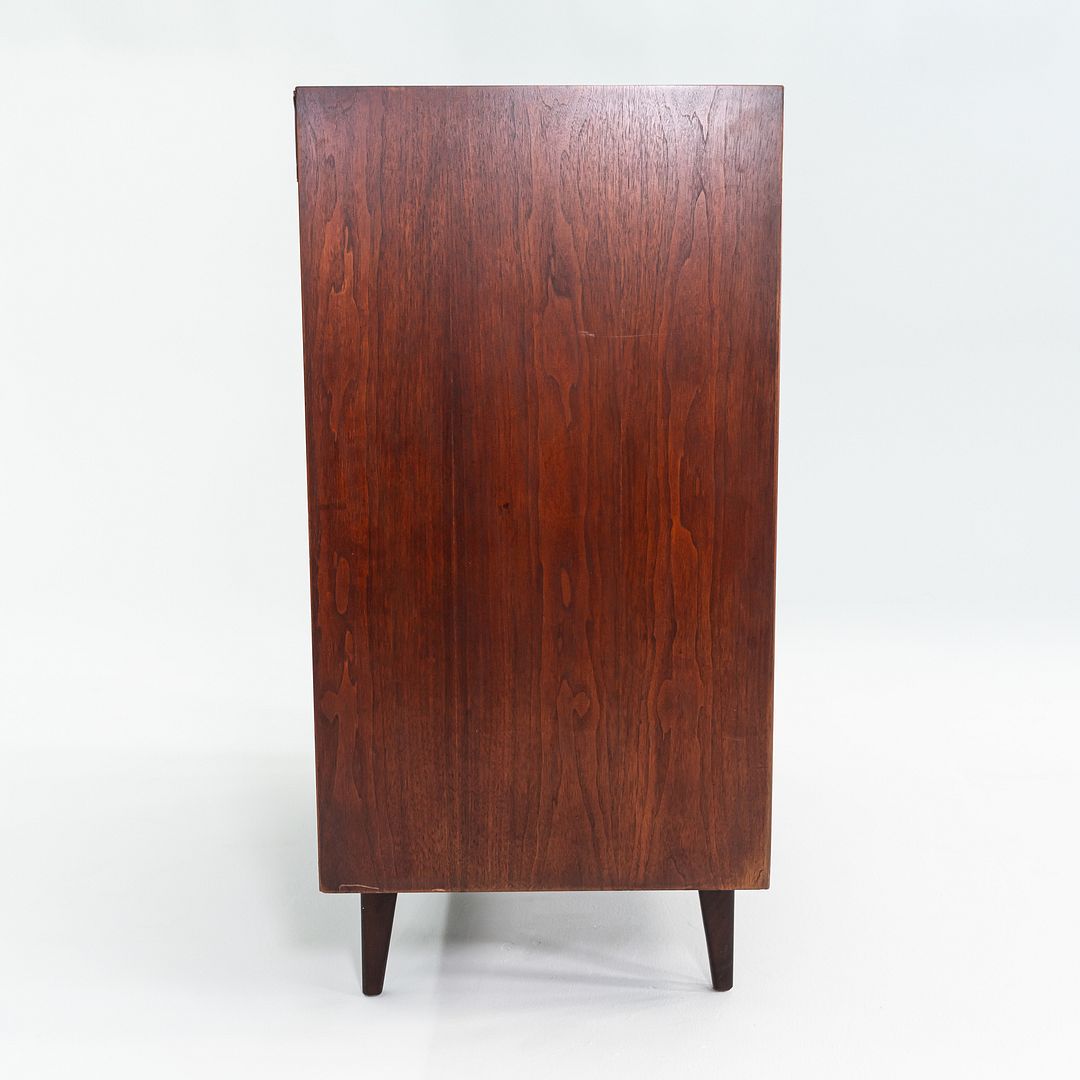 1960s Jens Risom Design Stereo Entertainment Cabinet Unit in Walnut and Steel