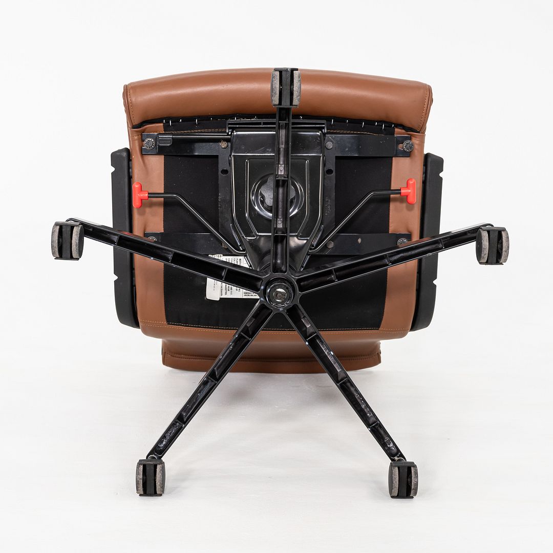 2005 Richard Sapper for Knoll Management Desk Chairs in Dark Cognac Leather 16x Available