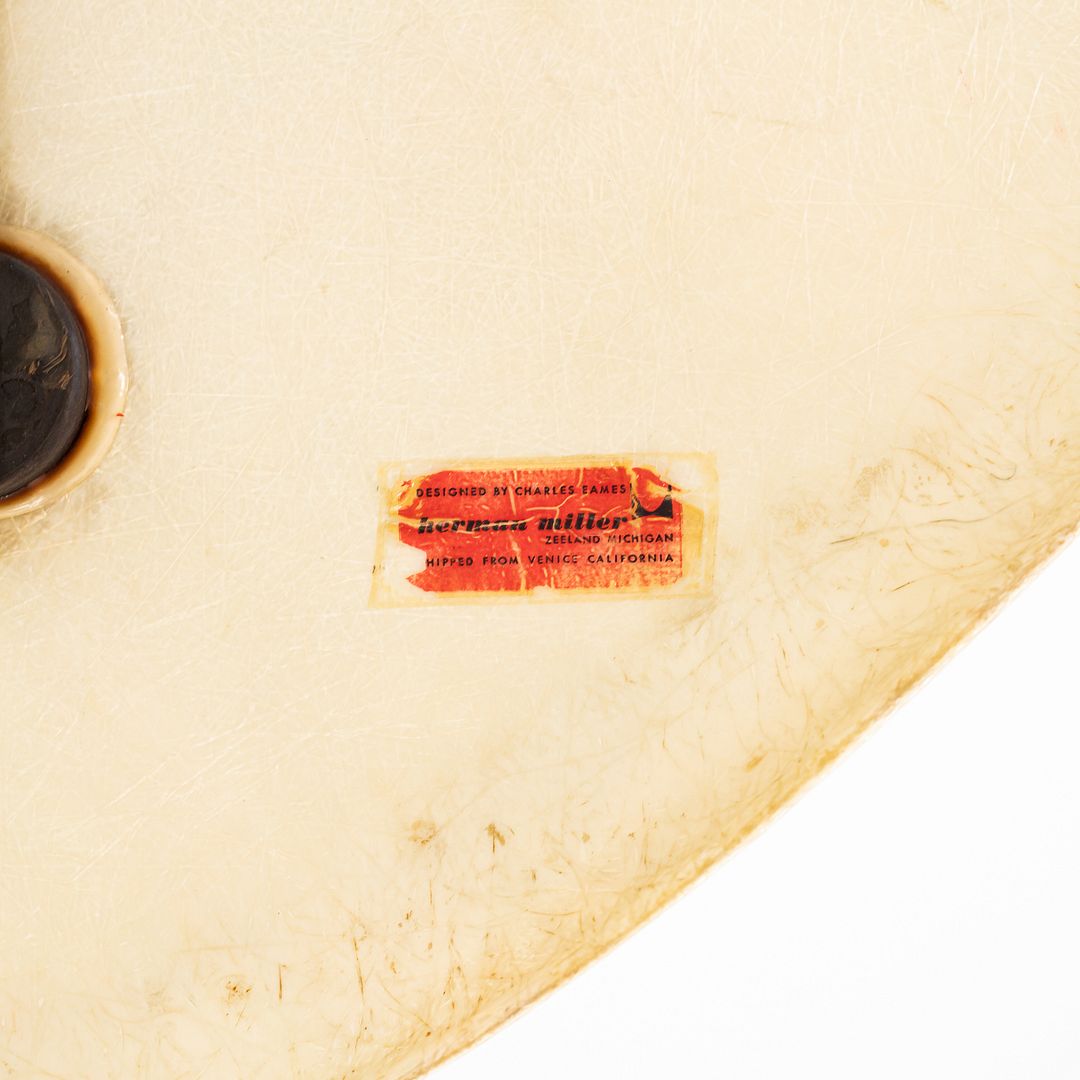 1955 Set of Four Herman Miller Eames Fiberglass DSX Chairs with Chrome H-Bases