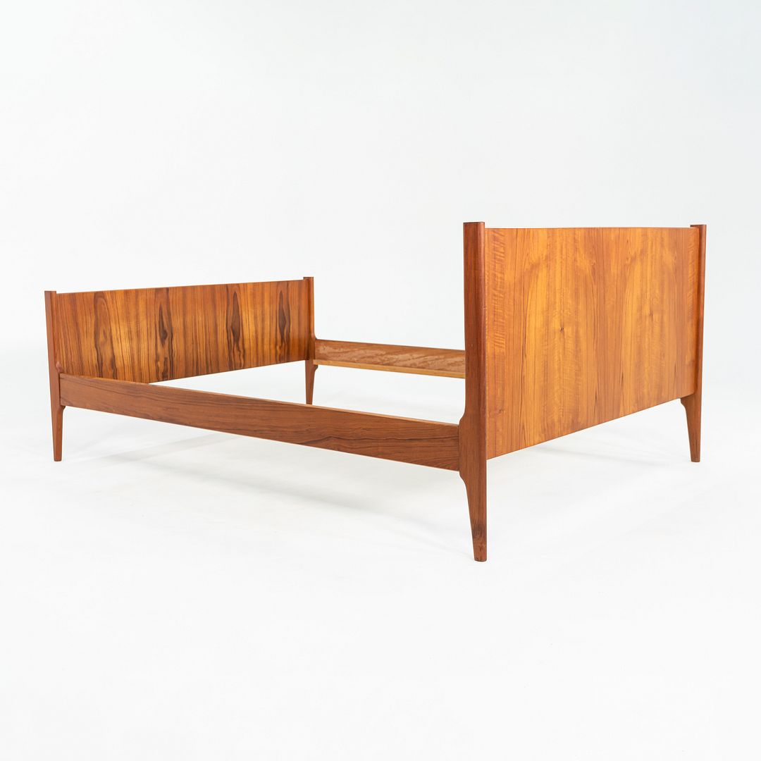 1960s Kai Kristiansen for Dyrlund Teak Full Size Bed with Headboard & Footboard