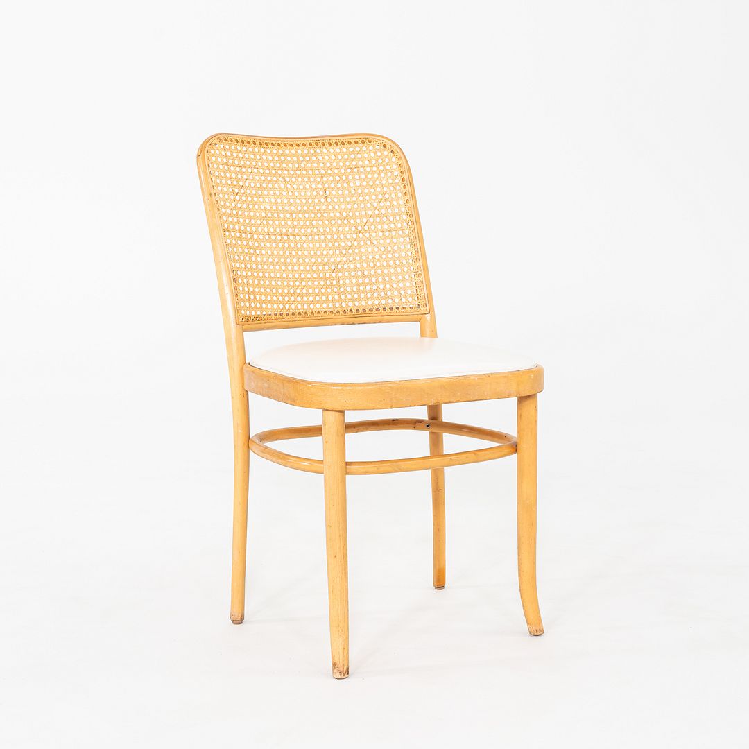 1950s Pair of Caned Prague Dining Chairs, Model 811, by Josef Frank for Thonet