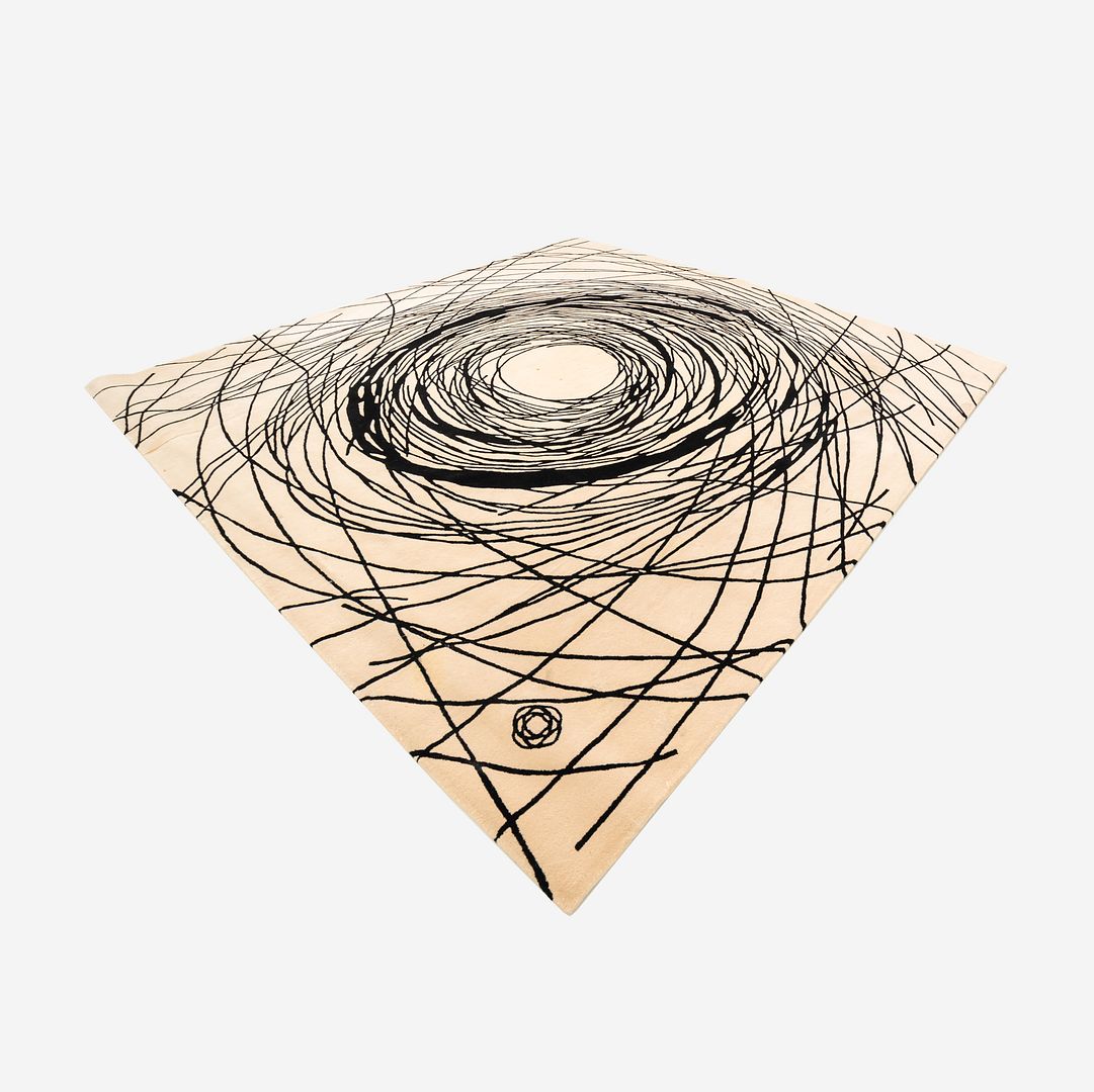 2000s DellaRobbia Studio DR Nest Wool Area Rug 12x12 feet in Warm Wood Tones