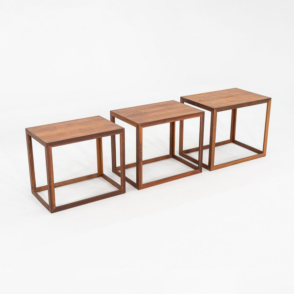 1960s Set of Three Teak Nesting Tables by Jorgen Baekmark for Poul Christiansen