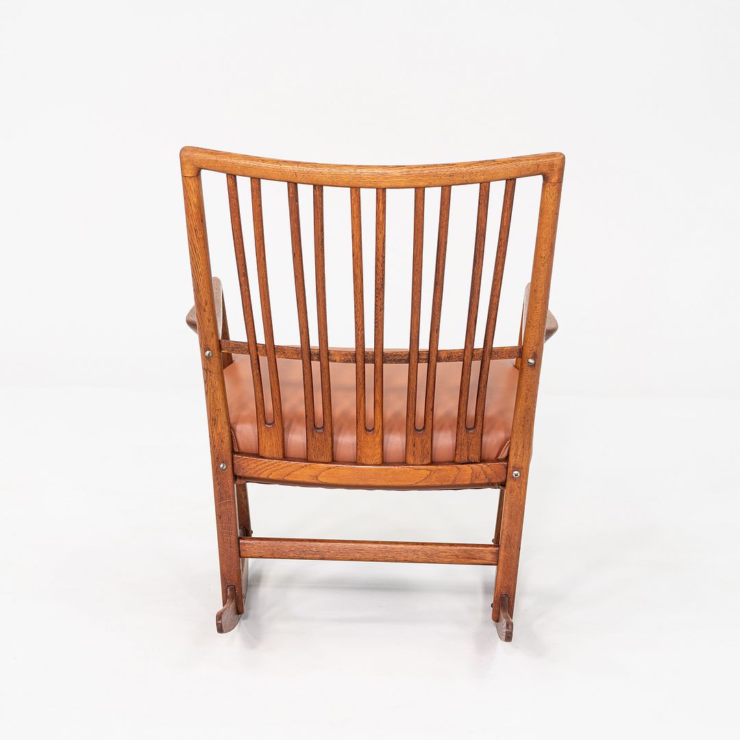 1950s Hans Wegner ML-33 Rocking Chair for Mikael Laursen, Crafted in Solid Oak
