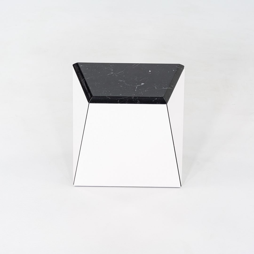 2022 David Adjaye for Knoll Washington Prism Side Table in White / Black Marble