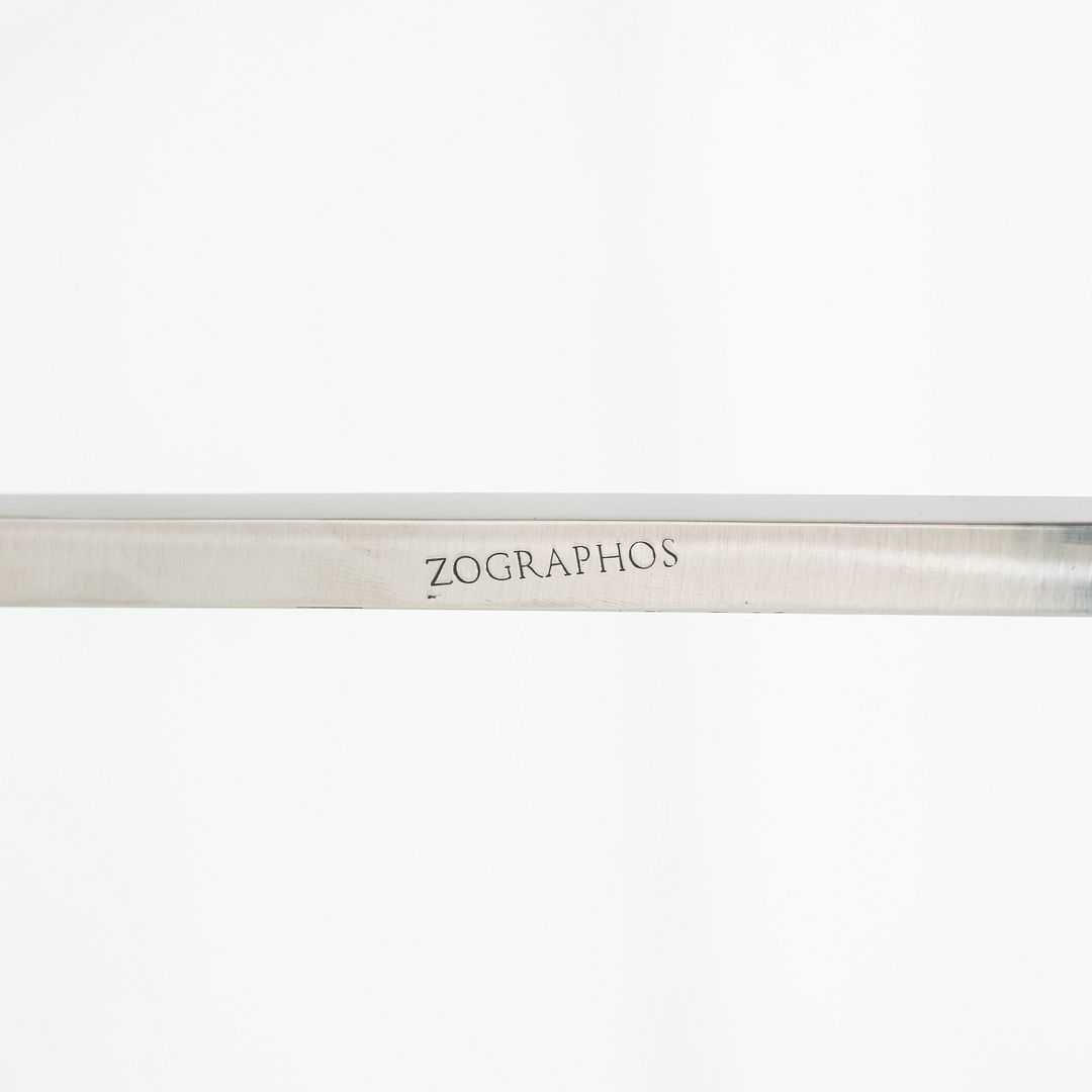 1980s Nicos Zographos Stainless Steel Square Coffee Table with Square Glass Top