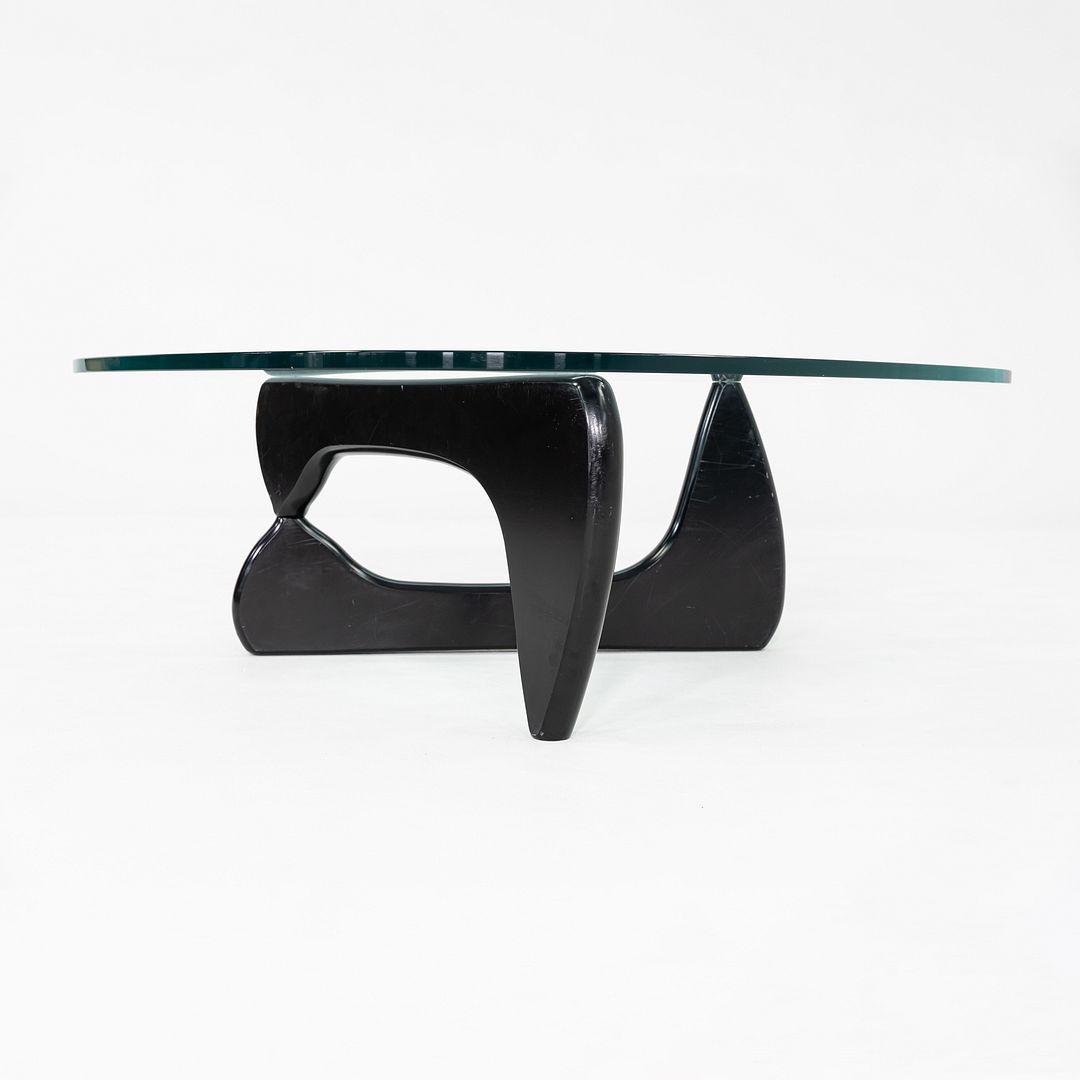 SOLD C. 2007 Isamu Noguchi for Herman Miller Coffee Table in Black with Glass Top