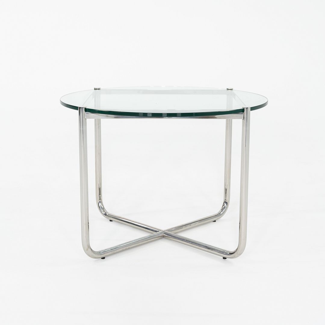 2000s Mies Van Der Rohe for Knoll E04M MR Coffee Table with Glass Top 27.5"