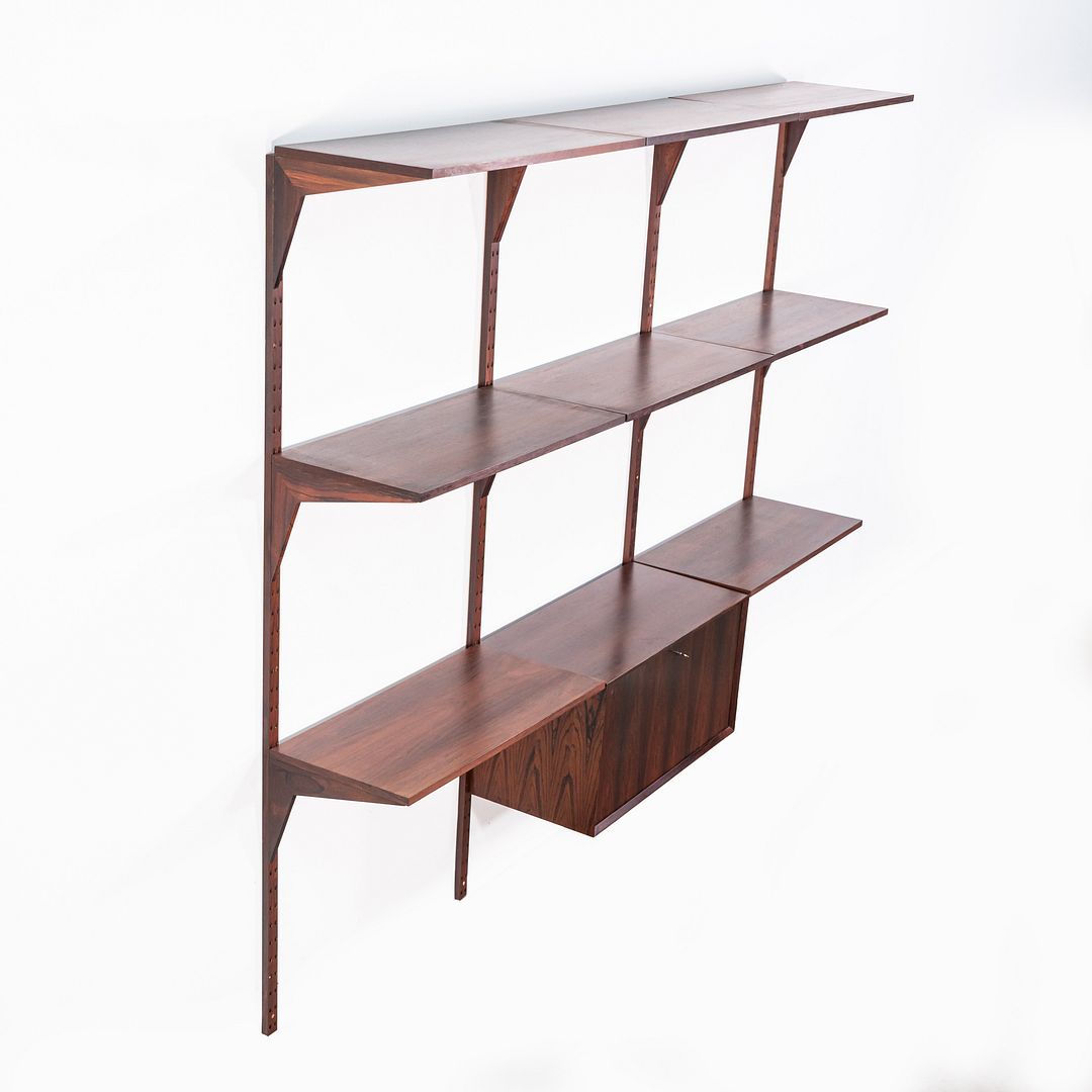 1960s Poul Cadovius System CADO Modular Storage Wall Unit w/ Cabinet in Rosewood