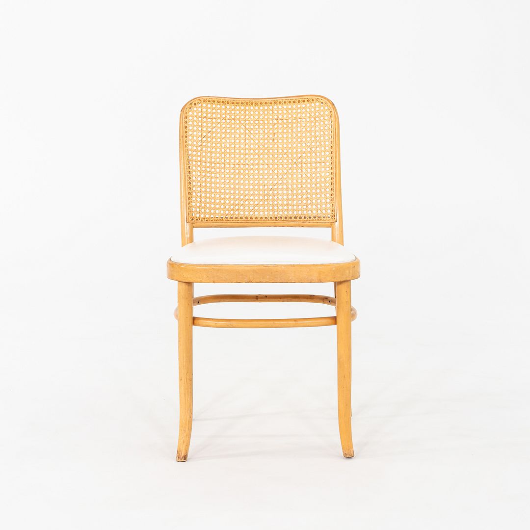 1950s Pair of Caned Prague Dining Chairs, Model 811, by Josef Frank for Thonet