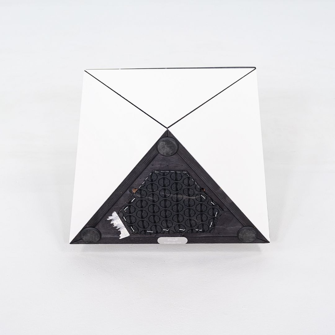 2021 David Adjaye for Knoll Washington Prism Side Table in White / Black Marble