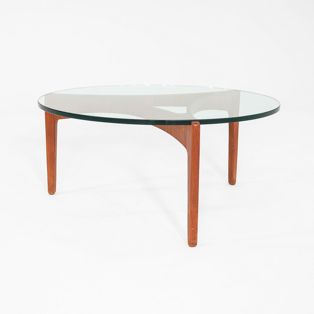 1960s Sven Ellekaer for Christian Linneberg Coffee Table in Teak and Glass 39"