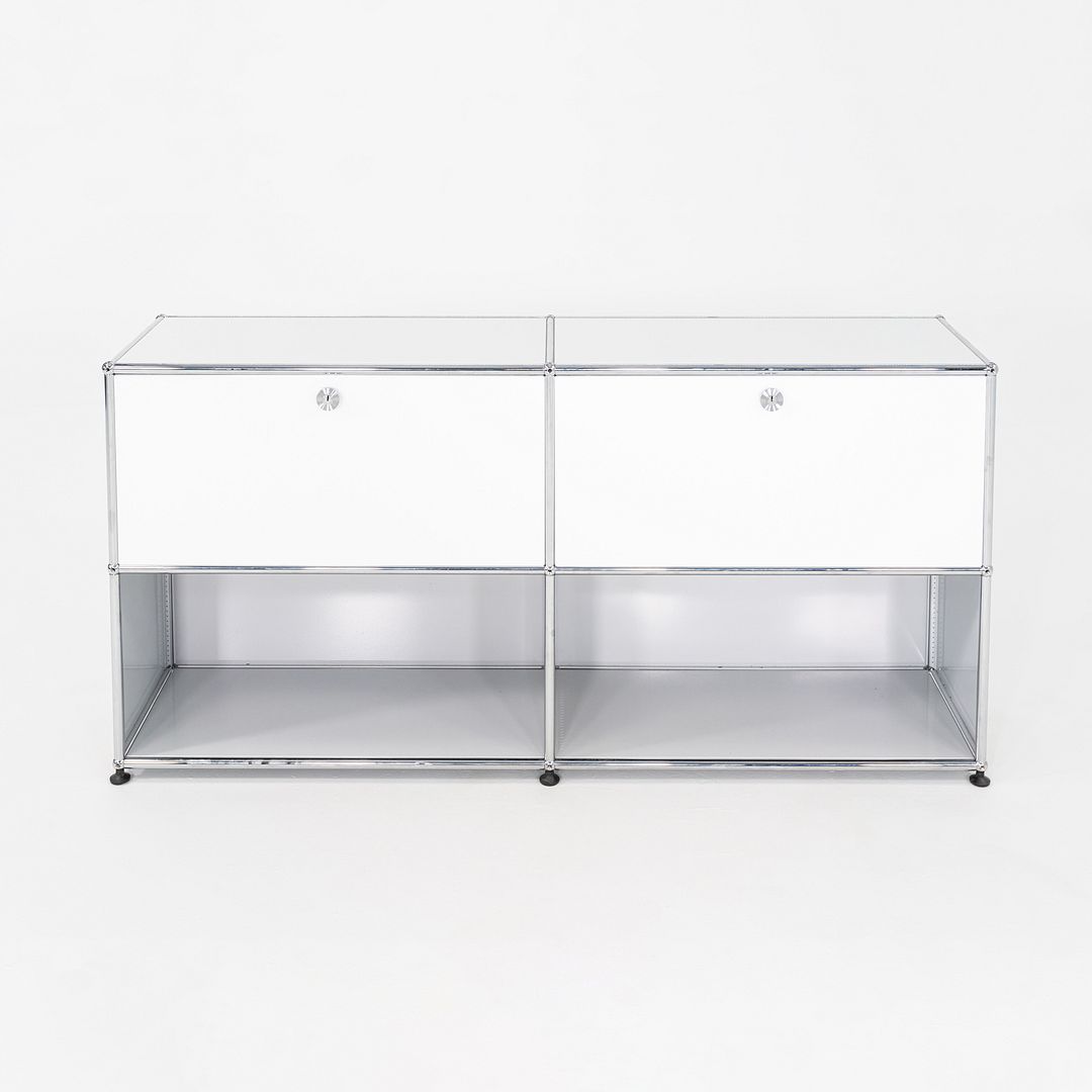SOLD 2000s Second Cycle USM Haller C2A Credenza in Light Grey Steel 60x14x30 Inches