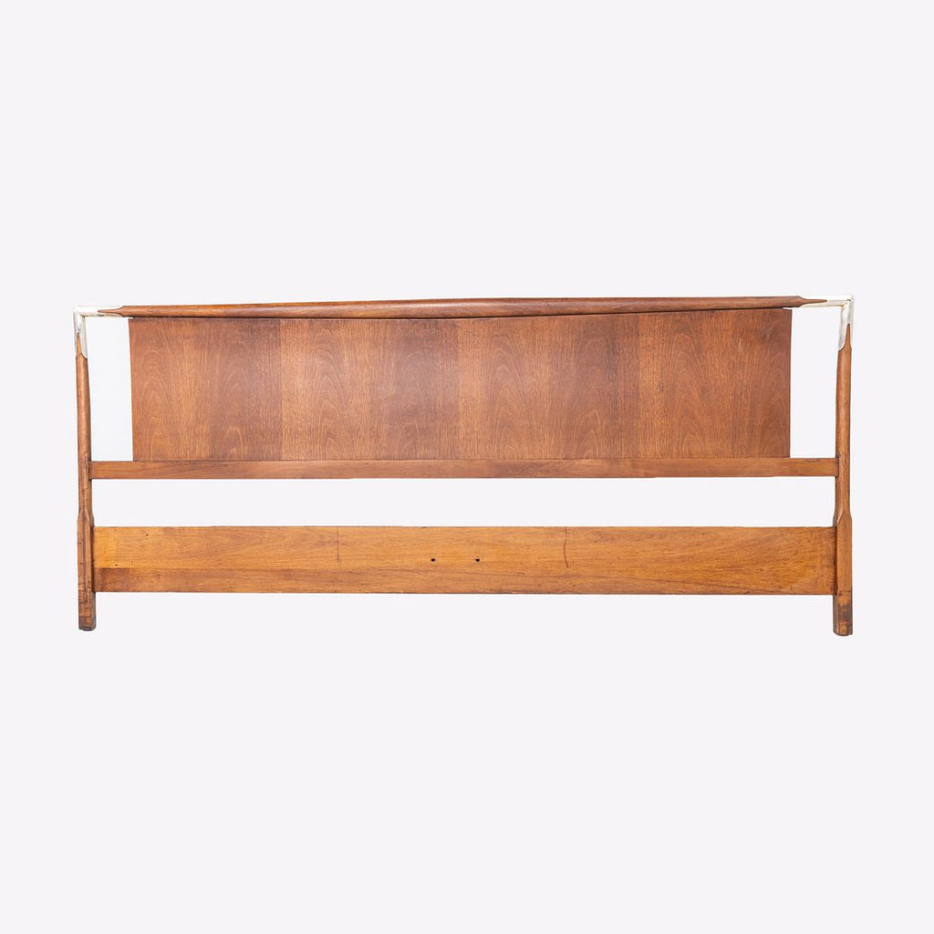 1950s T.H. Robsjohn Gibbings for Widdicomb King Size Headboard in Walnut 80x35